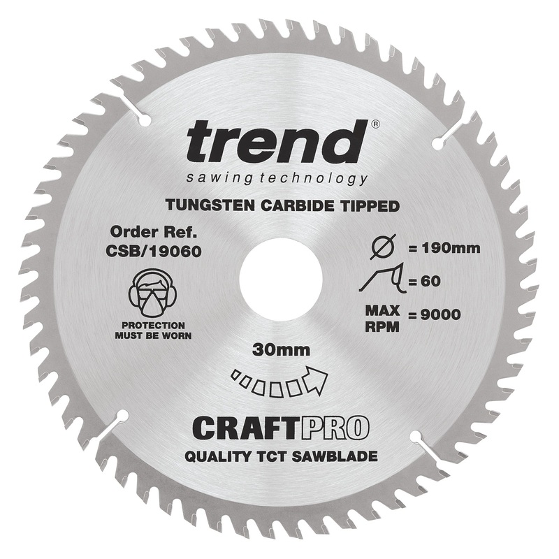Trend Craft Saw Blade 190mm x 60T x 30mm