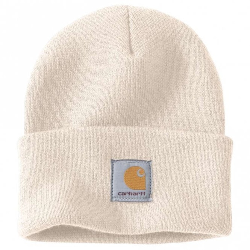 Carhartt A18 Knit Cuffed Beanie, Winter White, One Size