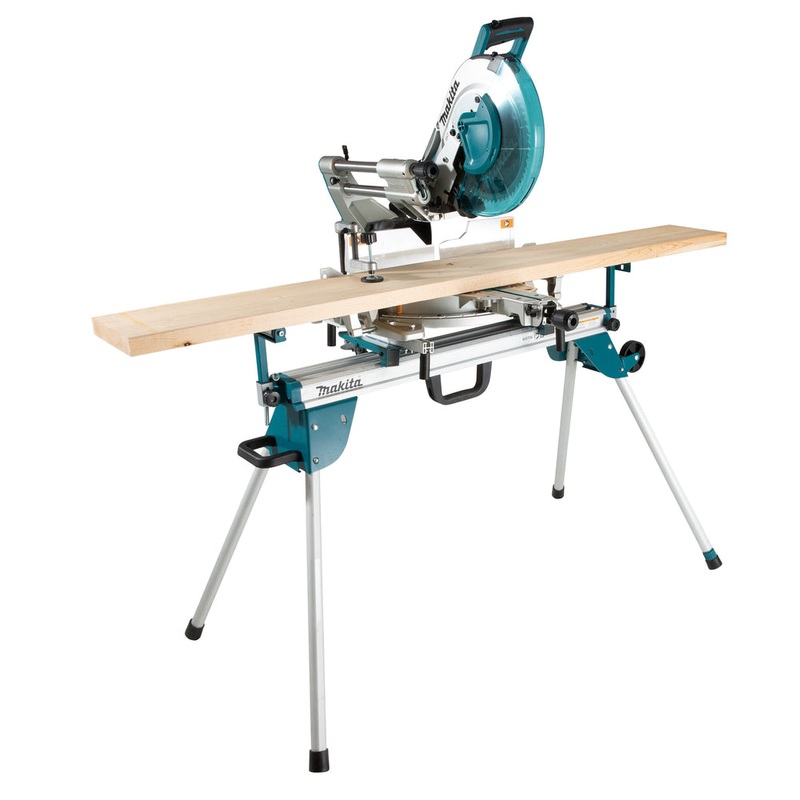 Makita LS1219L 305mm Double Bevel Sliding Mitre Saw with Laser - 110v + DEBWST06 Legstand