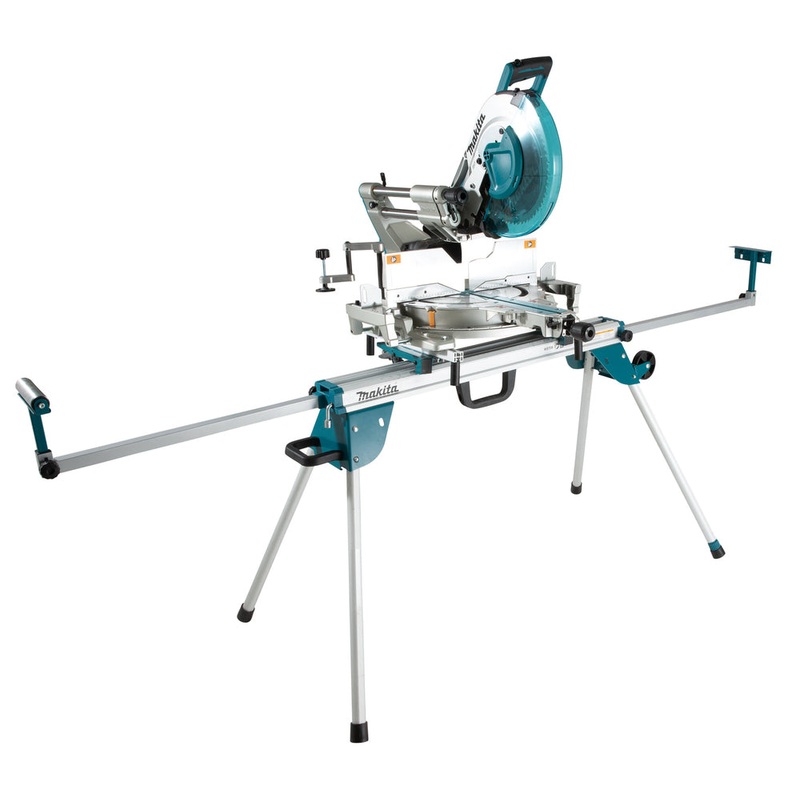 Makita LS1219L 305mm Double Bevel Sliding Mitre Saw with Laser - 240v + DEBWST06 Legstand
