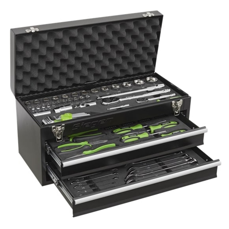 Sealey S01055 Portable Tool Chest 2 Drawer with 90 Piece Tool Kit