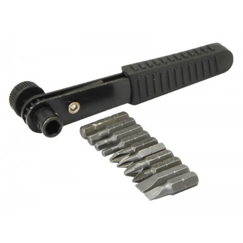 11 Piece Offset Reversible Ratchet Screwdriver