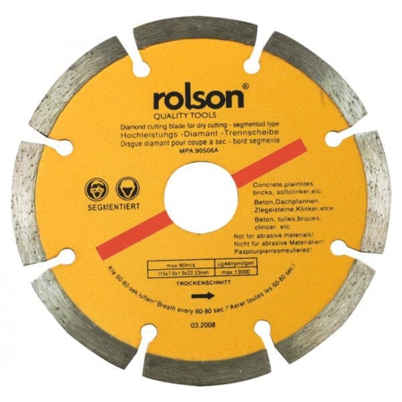 115mm Dry Cut Segmented Diamond Tipped Blade