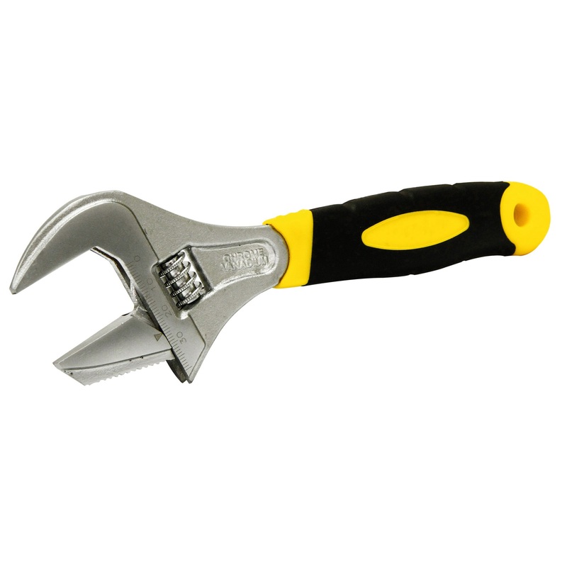 200mm 2 in 1 Extra Wide Opening Adjustable/Pipe Wrench
