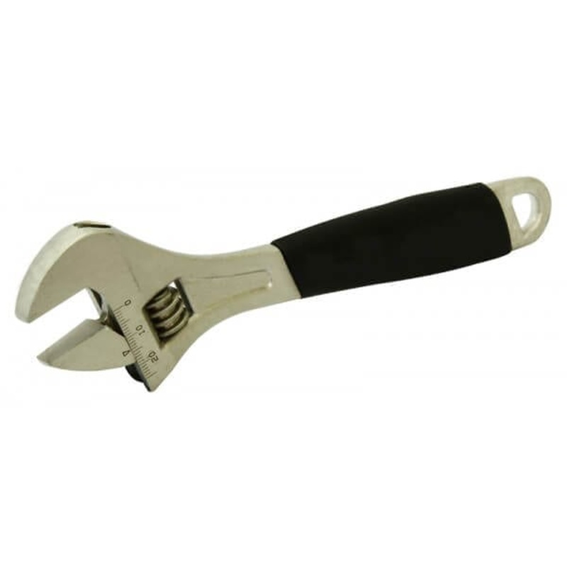 200mm Adjustable Wrench with Rubber Grip