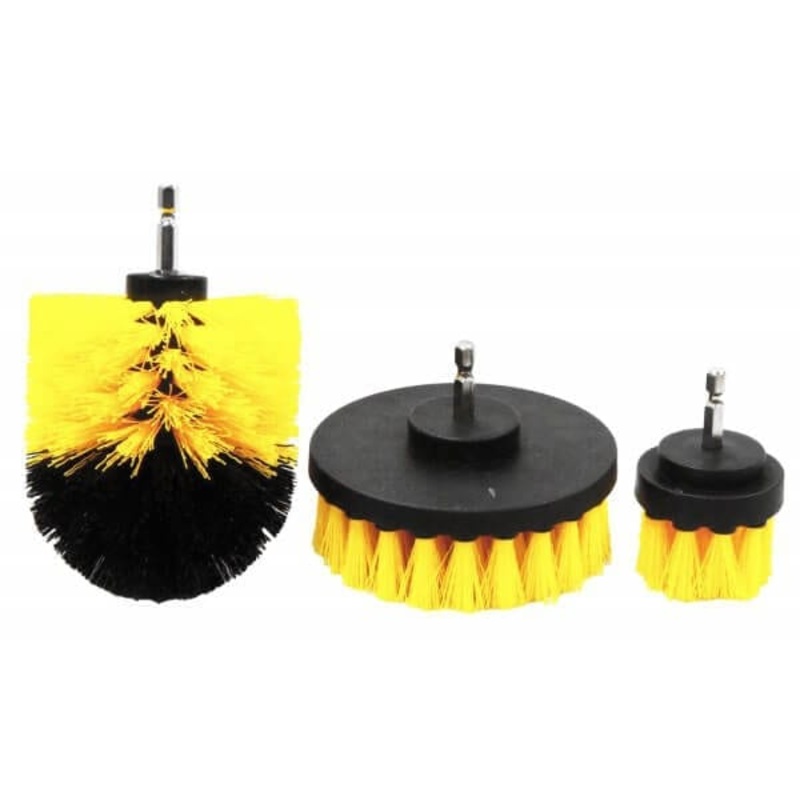 3 Piece Drill Attachment Brush Set