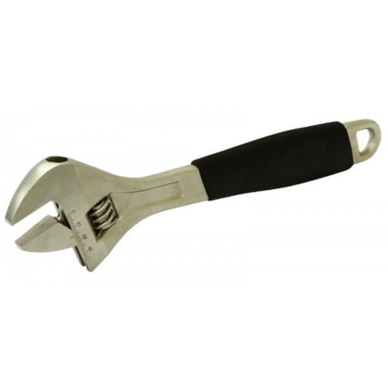 300mm Adjustable Wrench with Rubber Grip