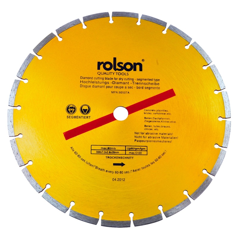 300mm Dry Cut Segmented Diamond Tipped Blade