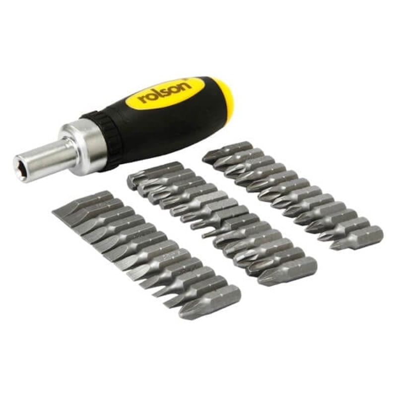 38 Piece Stubby Ratchet Screwdriver & Bit Set