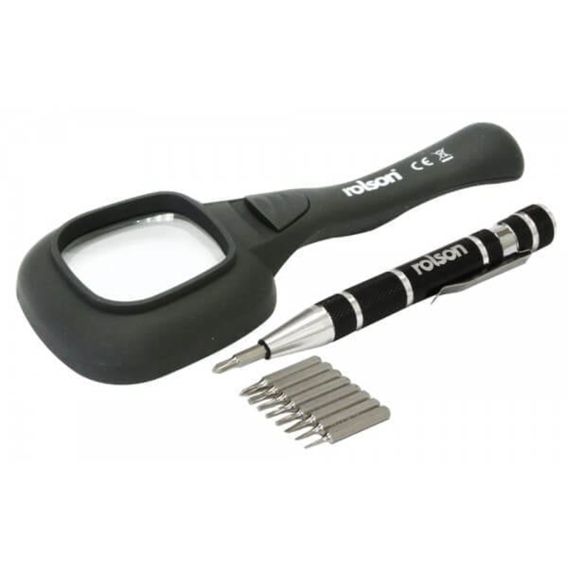 6 LED Magnifier & 9 in 1 Precision Screwdriver
