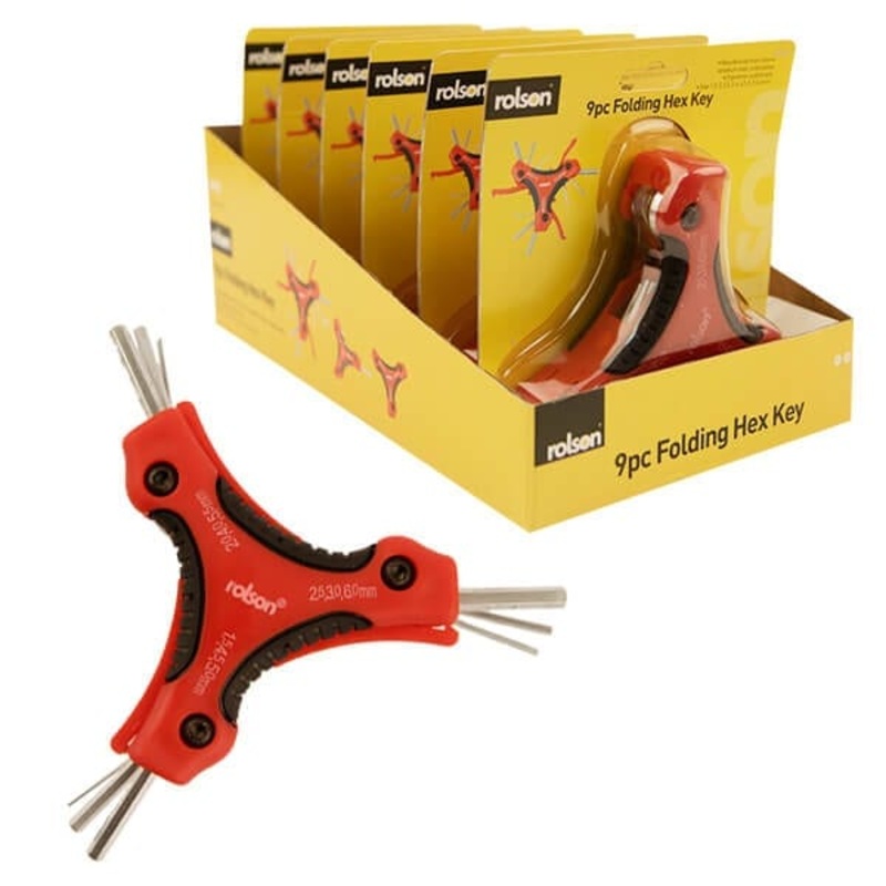 9pc Folding Triangle Hex Key