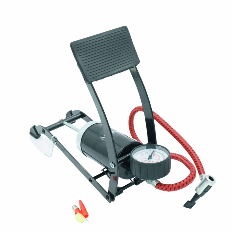 Single Cylinder Foot Pump 42964 inflates to 100PSI (0-7Bar)
