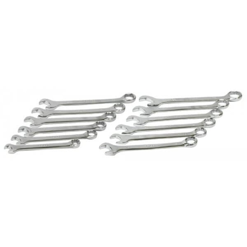 12pc Combi Spanner Set on Rack Fully Polished