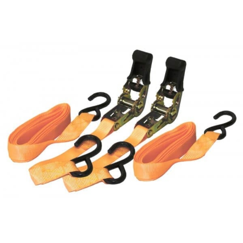 2pc 25mm Ratchet Tie Down 4.5mtr on Rack