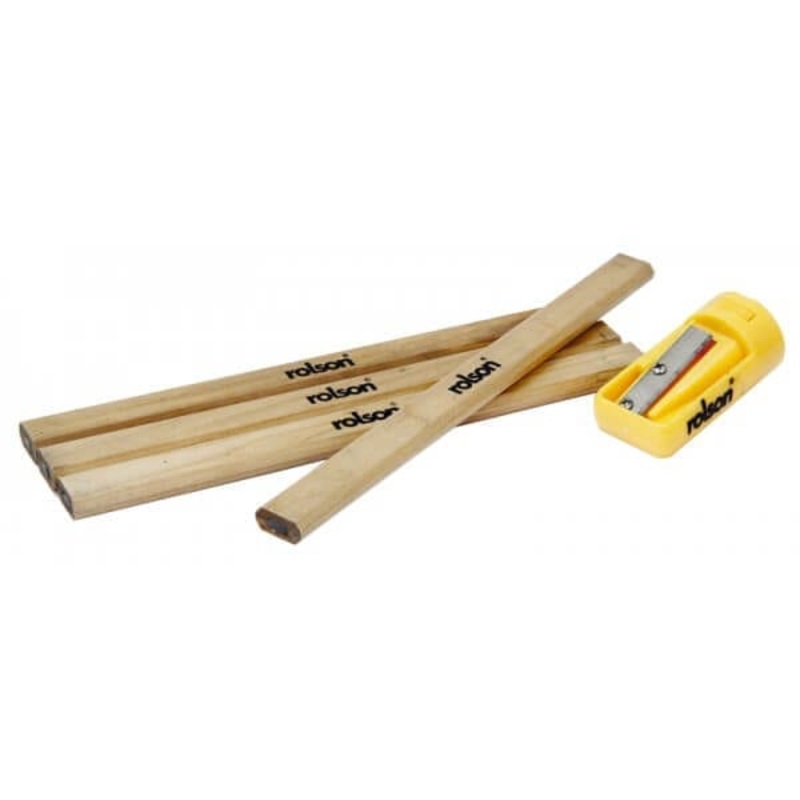 4pc Carpenter Pencil/Sharpener