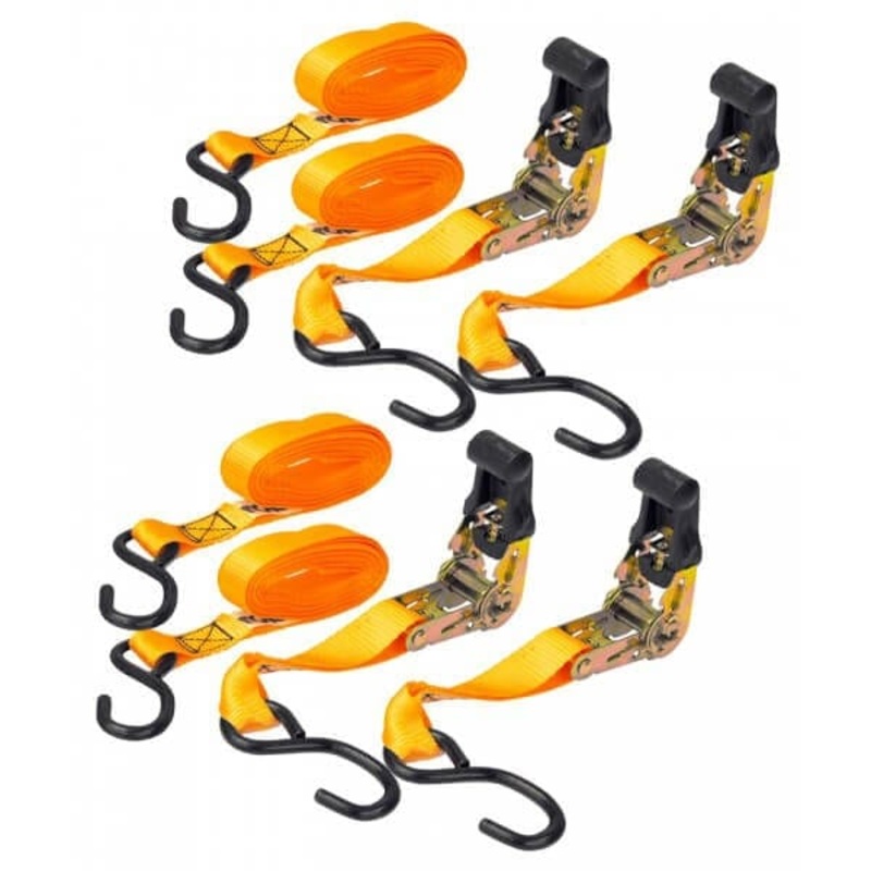 4pc Ratchet Tie Down Set 25mm x 4.5m