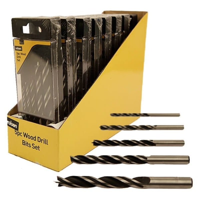 5pc Wood Drill Bit Set