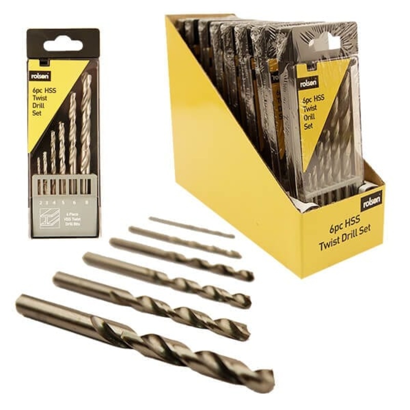 6pc HSS Twist Drill Bit Set 2 - 8mm