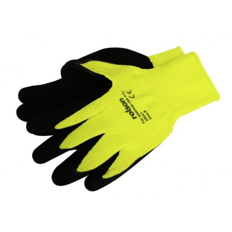 Foam Latex Coated Gloves Medium 13 Gauge, Fluoresent Knitted Lining