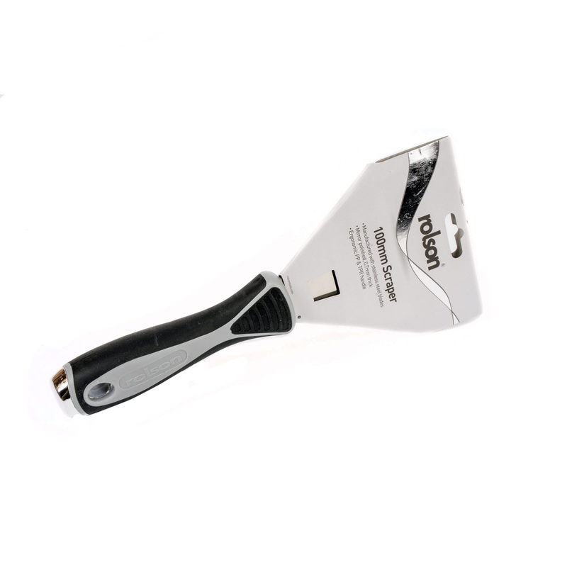 100mm Scraper with soft grip and stainless steel blade