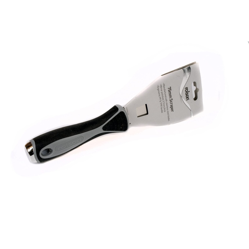 75mm Scraper with soft grip and stainless steel blade