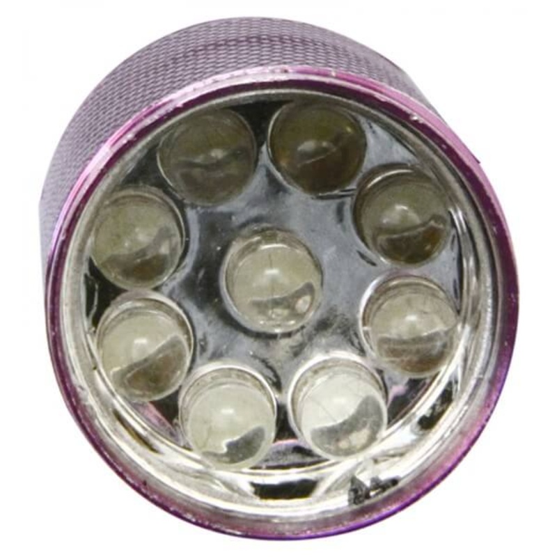 9 LED Torch 7 Colours 3AAA Batteries