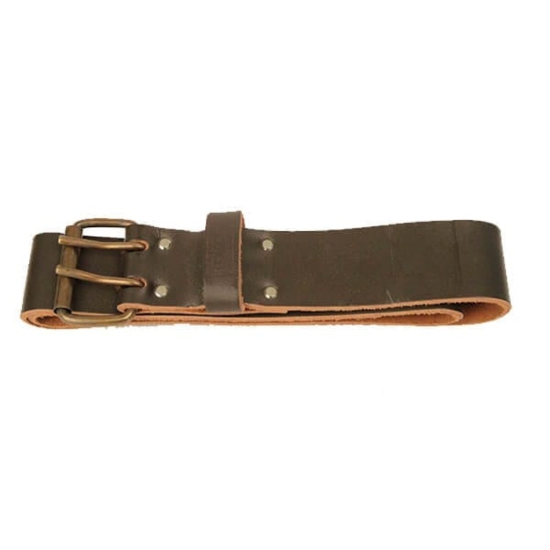 Leather Belt Top Grain 68585 With Double Pin :Width 2 Inch (50mm) Up To 46Inch waist