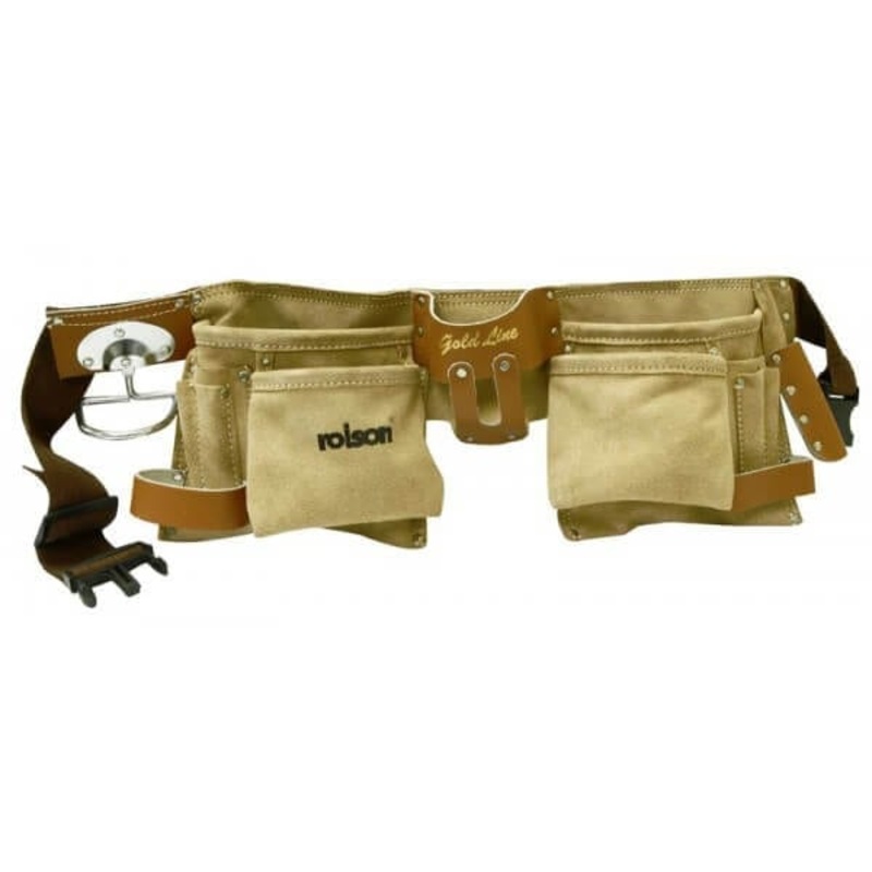 Professional Double Tool Pouch Split Leather