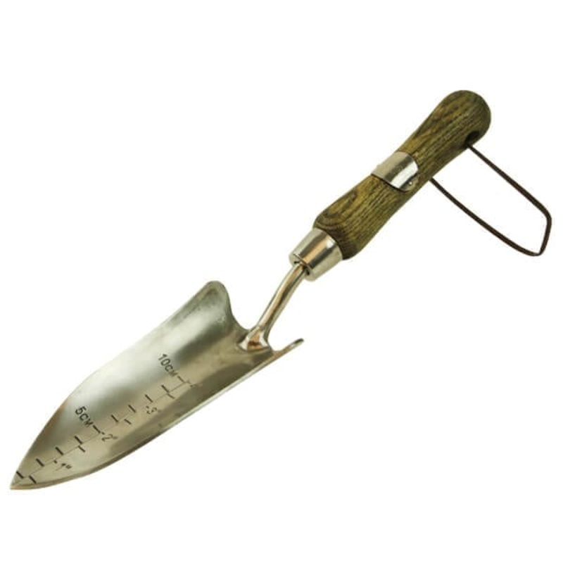 Stainless Steel Transplanter with Ash Handle