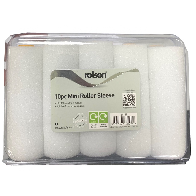 100mm (4 inch) Mini Foam Roller Sleeves (61129) - bulk pack of 10