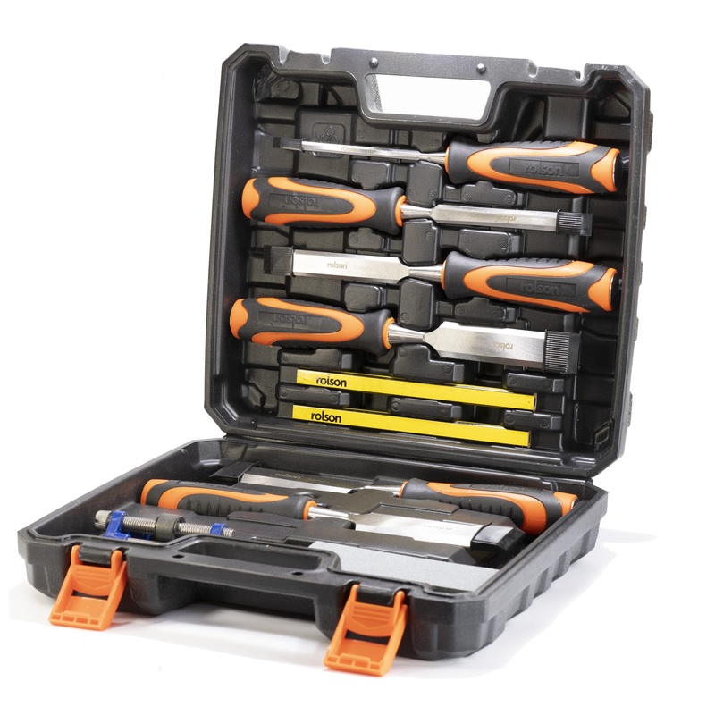 10pc CrV Chisel & Honing Guide 56140