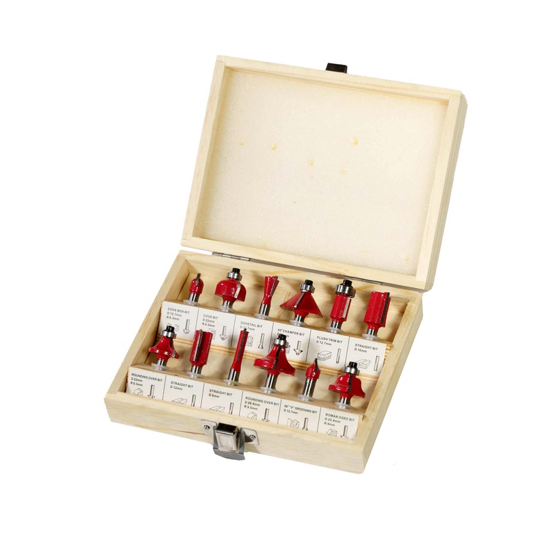 12pc Router Bit Set (48587) -  1/4" shaft