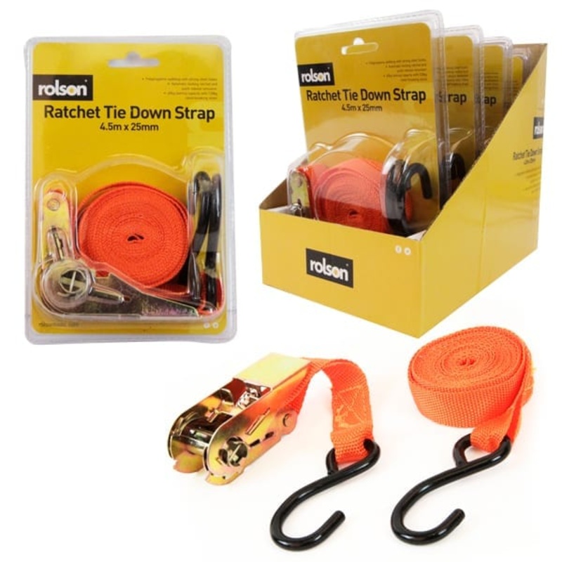 25mm x 4.5m Ratchet Tie Down
