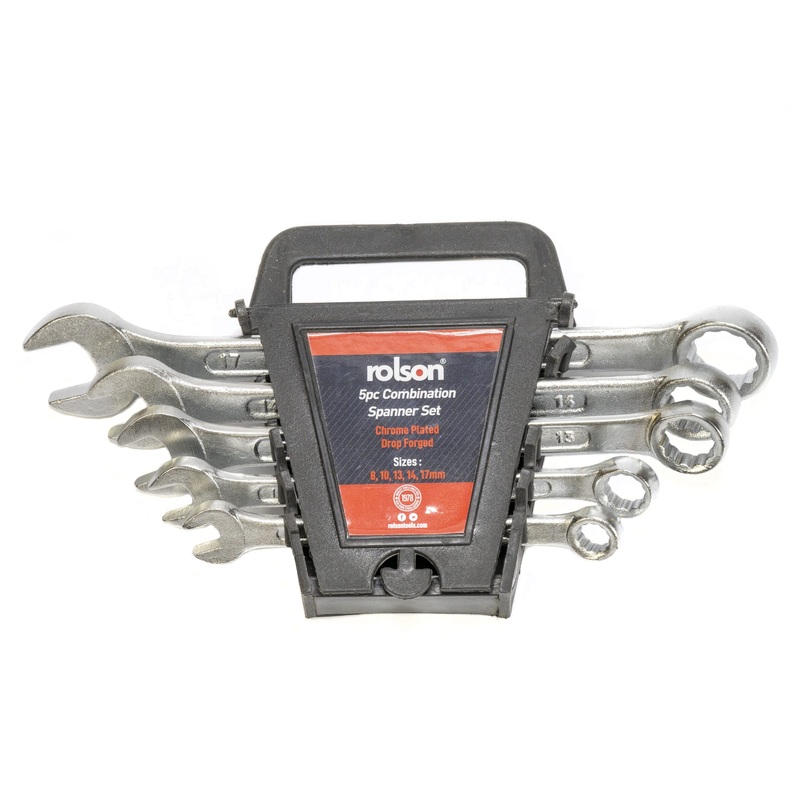 5pc Combi Spanner Set D/F on Rack