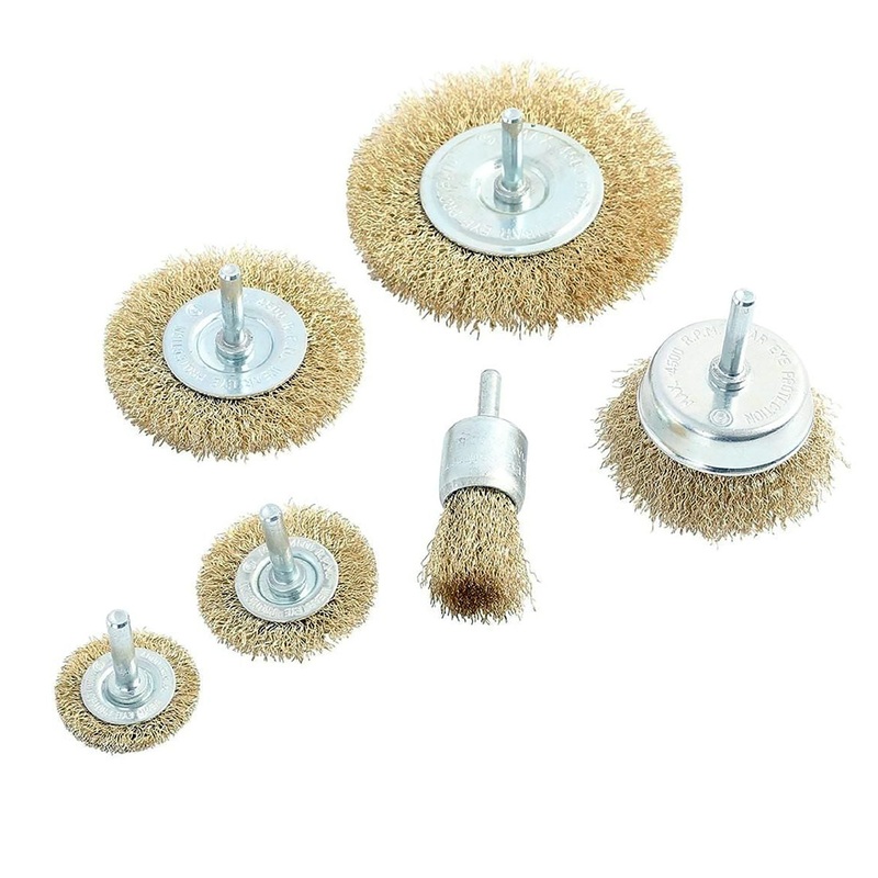 6 Piece Wire Drill Brush Set
