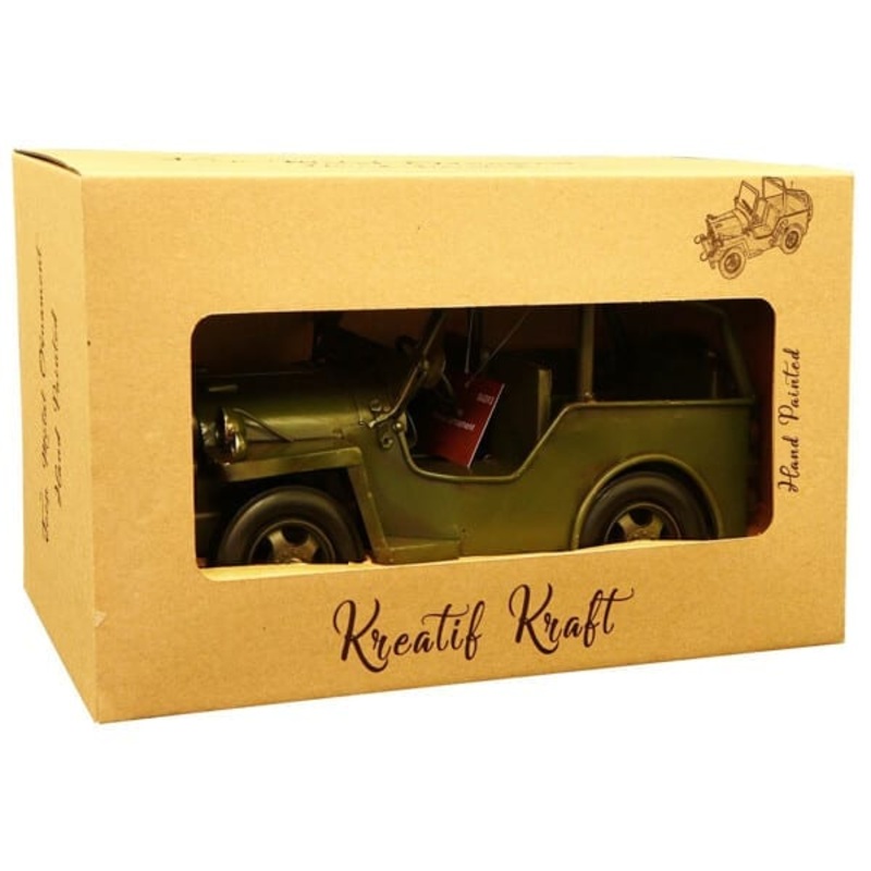 Army Jeep metal ornament