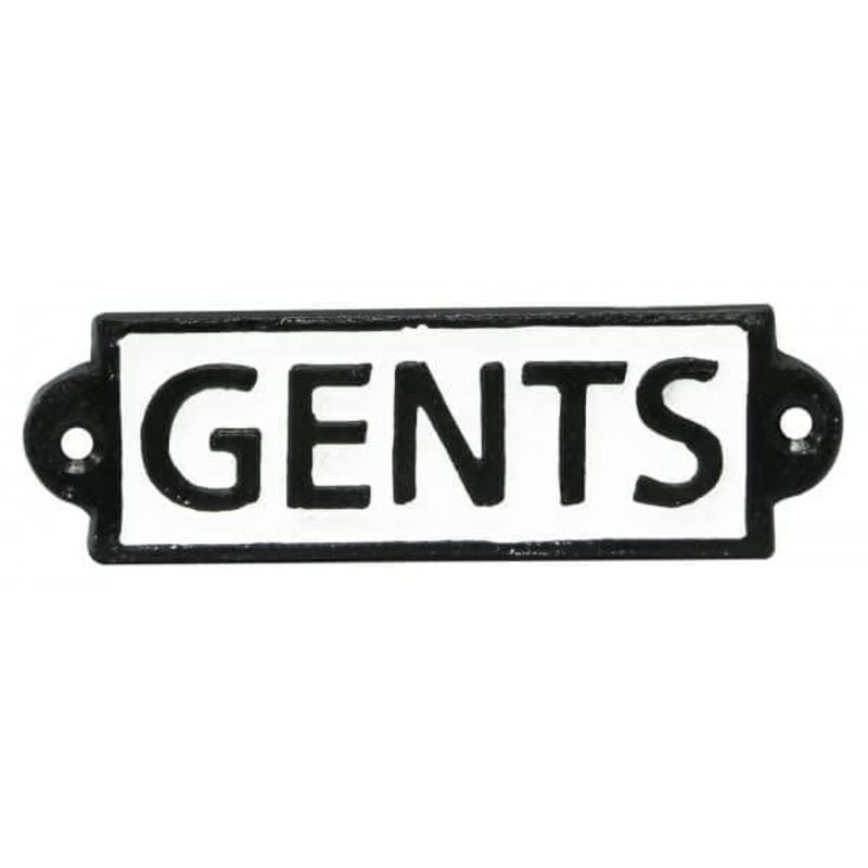 GENTS Cast Iron Sign