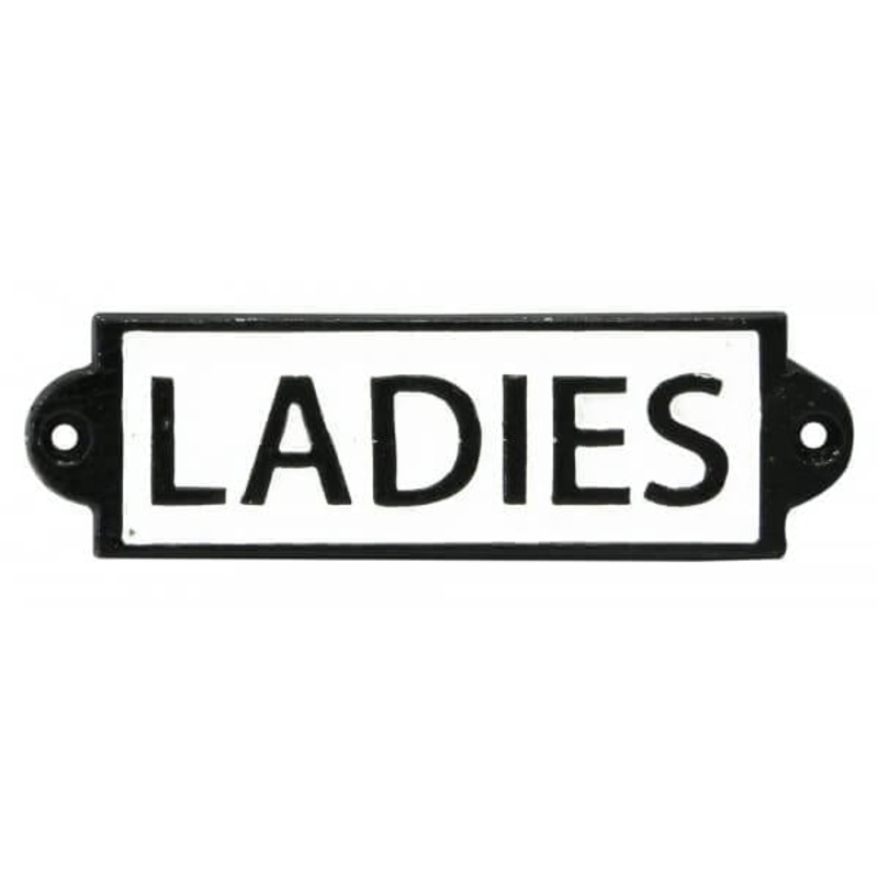 LADIES Cast Iron Sign