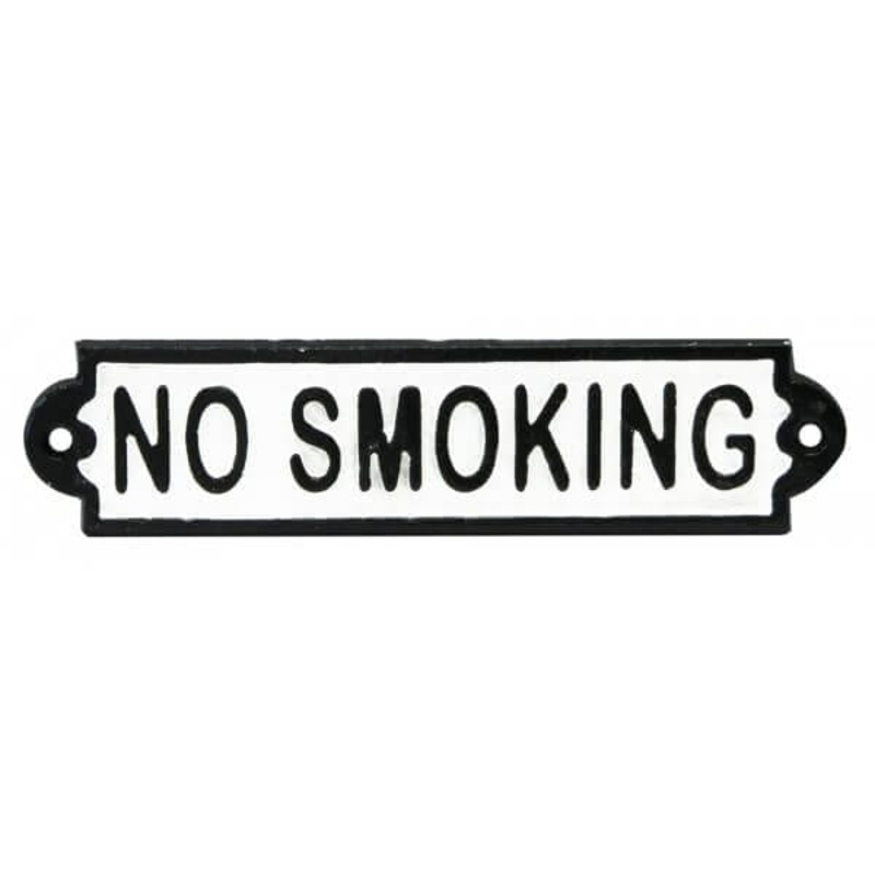 NO SMOKING Cast Iron Sign