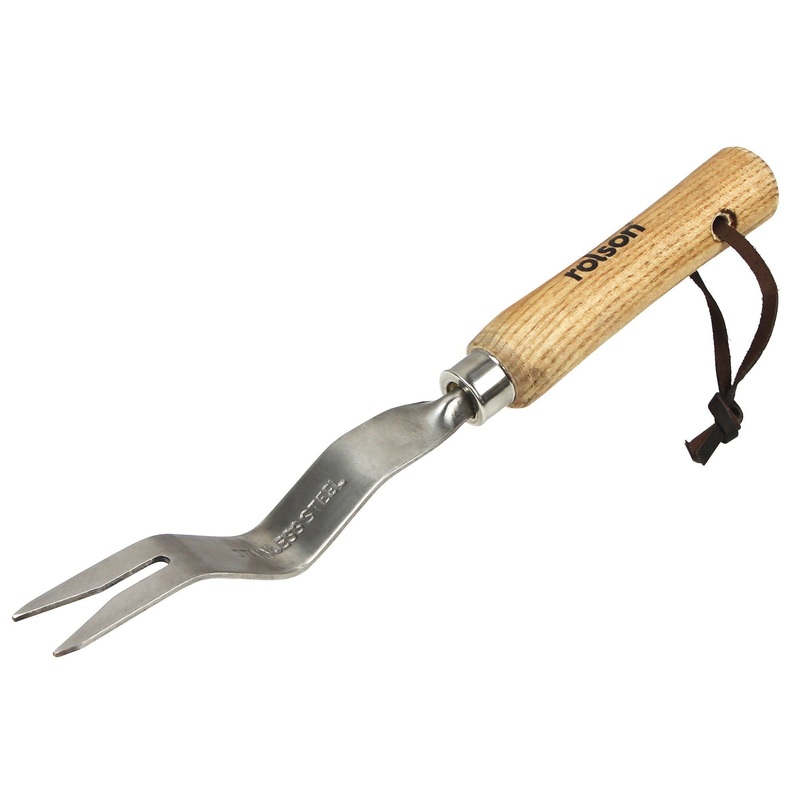 Stainless Steel Hand Weeder Tongue Type 82683 - Ash Handle
