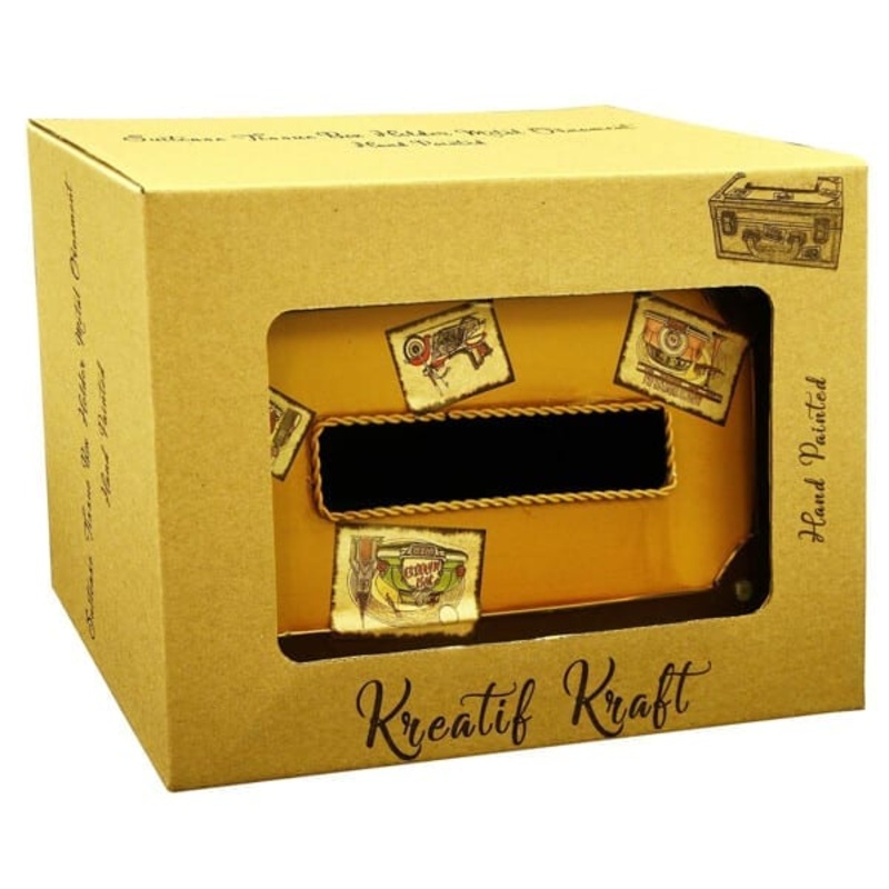 Suitcase Tissue Box metal ornament