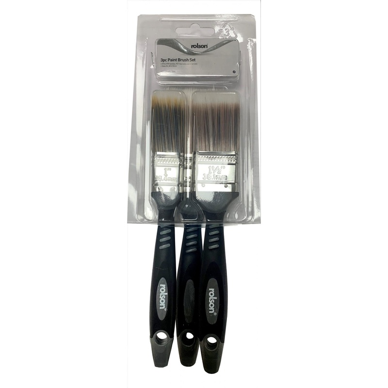 Synthetic Bristle Paint Brush Set (61135) - 3 pc 1x25mm,1x38mm,1x50mm