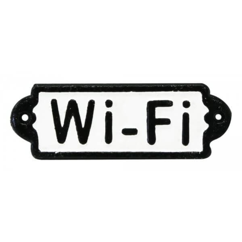 Wi - Fi  Cast Iron Sign