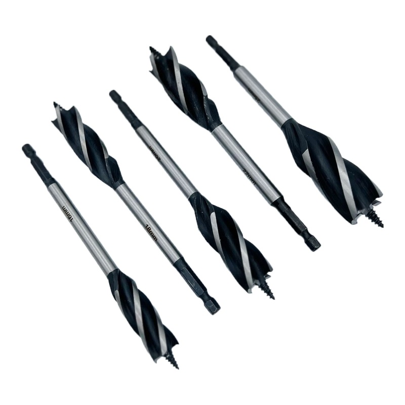 Wood Auger Bit Set 5 pc 48547 - Sizes 16, 18, 20, 22 & 25mm
