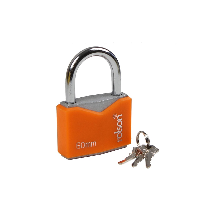 60mm Iron Padlock 66548 with 3 keys and protective jacket