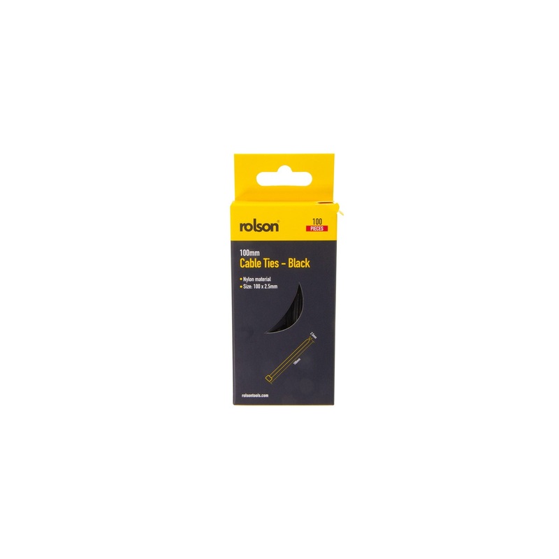 Cable Ties 100 x 2.5mm ( 60880 ) 100 pieces - Black in reusable pack