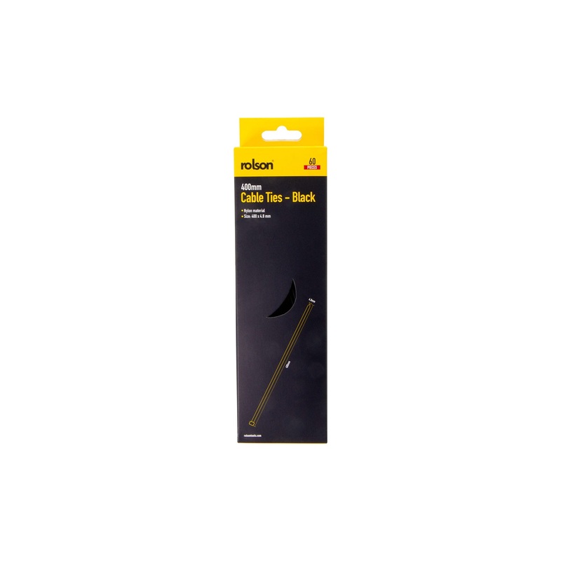 Cable Ties 400 x 4.8mm ( 60886 ) 60 pieces - Black in reusable pack