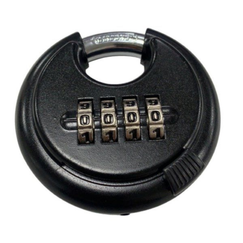 Combination Disc Padlock 70mm (66508) : 4 digit combination and easy to use shackle slide