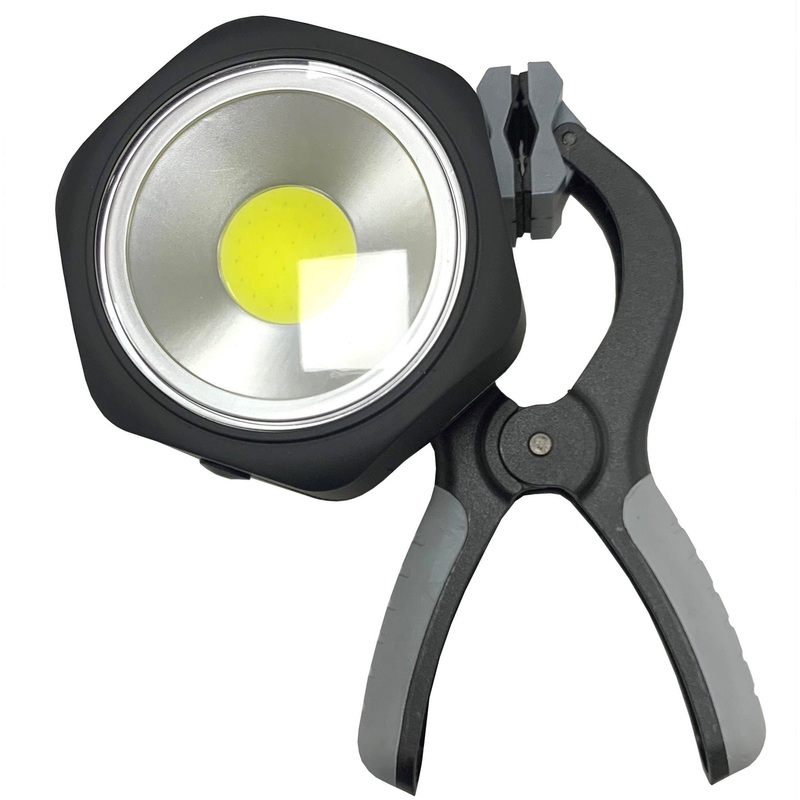 LED Work Light with adjustable strong clamp 61448  magnetic fixing and 75mm wide super strong jaws