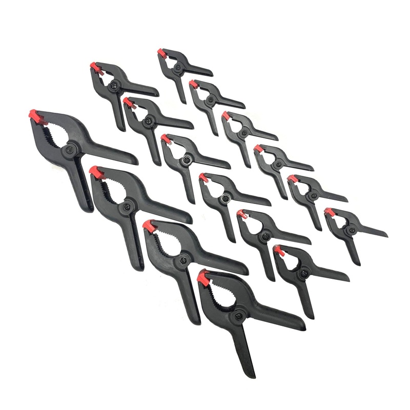 Nylon Spring Clamp Set (60360) 16 pieces - 4x160mm,6x110mm,6x85mm in storage container